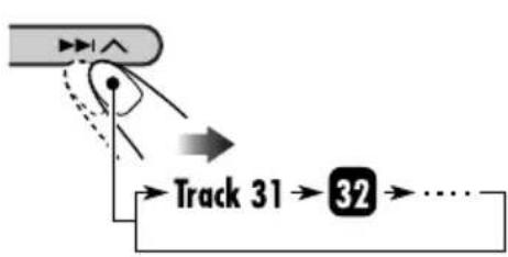 JVC KD-DV6102 - To skip to a track quickly during play - 3