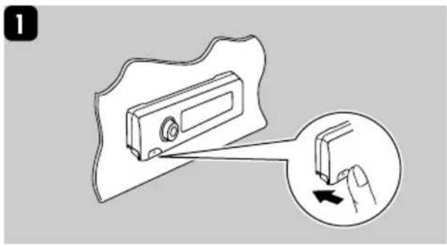 JVC KD-DV6102 - Detaching the control panel - 1