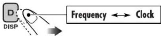JVC KD-DV6102 - To check the current clock time while listening to an FM (non-RDS) or AM station - 1