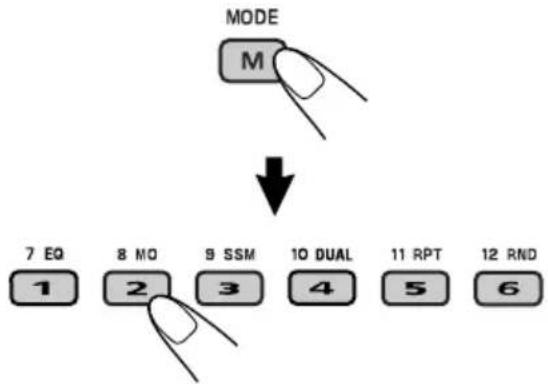 JVC KD-DV6102 - Wie Sie die M MODE-Taste wenden - 1
