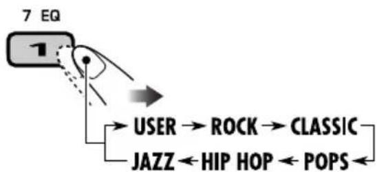JVC KD-DV6102 - Storing your own sound adjustments - 2