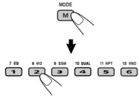 JVC KD-DV6102 - Comment utiliser la touche M MODE - 1