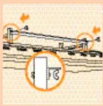 Diagram showing structural components with labeled parts and directional arrows, likely illustrating a mechanical or structural assembly.