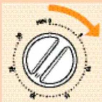 Diagram showing a circular symbol with crossed lines inside, surrounded by dashed arrows and partial text labels.