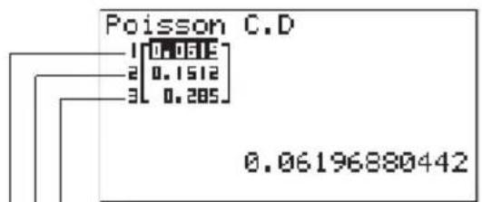 CASIO CFX-9950GB - •Poissonsche Summendichte - 2