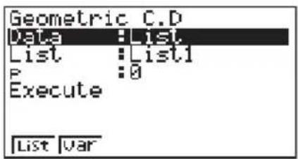 CASIO CFX-9950GB - • Geometrische Summendichte - 1