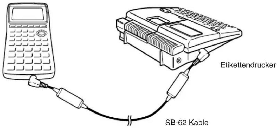CASIO CFX-9950GB - - Anschluss der Einheit an einen Etikettendrucker - 1