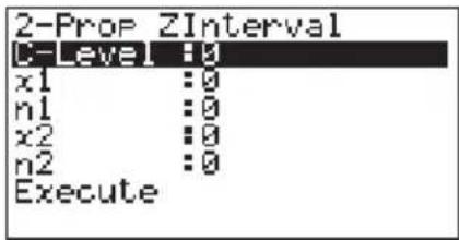 CASIO CFX-9950GB - ●2-Proportion Z-Bereich (2-Prop Z Interval) - 1