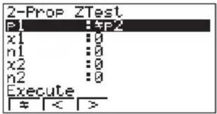 CASIO CFX-9950GB - ●2-Proportion Z-Test (2-Prop Z Test) - 1