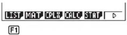 CASIO CFX-9950GB - Beispiel Einzugeben ist die Liste 6. - 1