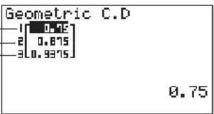 CASIO CFX-9950GB - • Geometrische Summendichte - 2