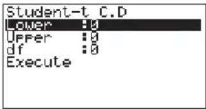 CASIO CFX-9950GB - - Student-t Verteilungswahrscheinlichkeit - 1