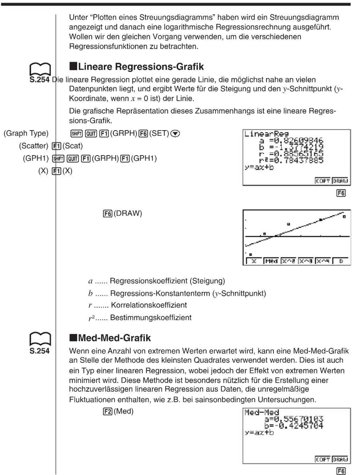 CASIO CFX-9950GB - 18-4 Berechnung und grafische Darstellung von statistischen Daten mit paarweisen Variablen - 1
