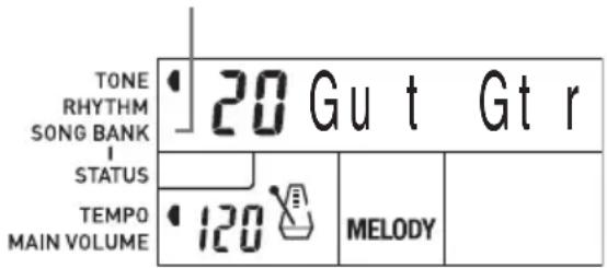 CASIO CTK-240 - Verander m.b.v. de TONE of RHYTHM toets elke functie behalve de melodiebankfunctie. - 1