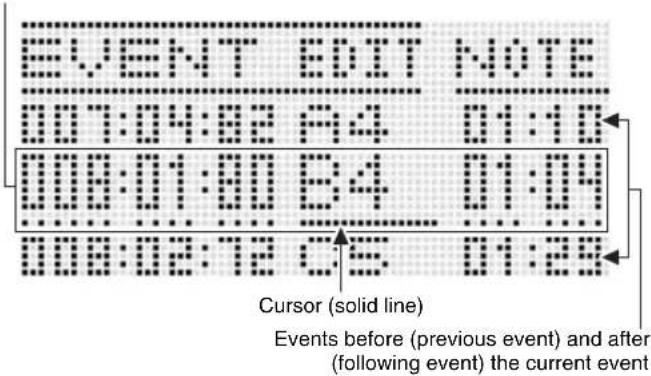 CASIO CTK-7200 - Event Types and Screen Content - 1