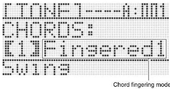 CASIO CTK-7200 - To select a chord fingering mode - 1