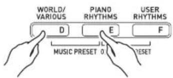 CASIO CTK-7200 - To perform using a music preset - 1