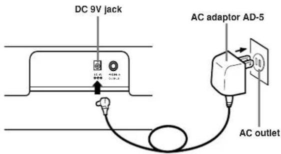 CASIO LK-35 - ■ Using the AC Adaptor - 1
