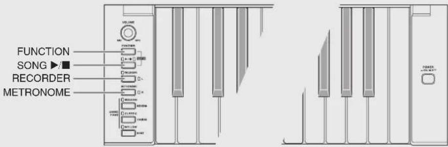 FUNCTION SONG ▶■ RECORDER METRONOME