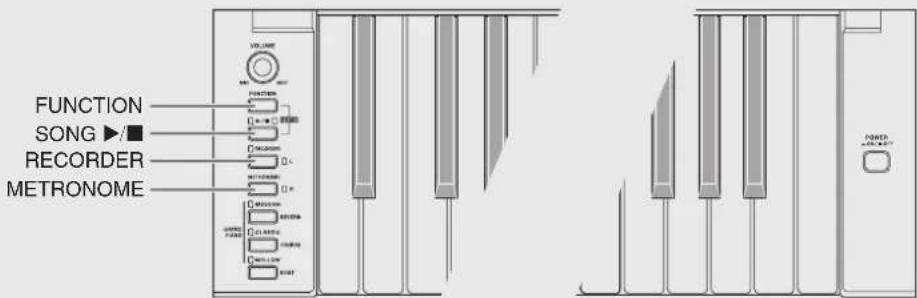 FUNCTION SONG ▶■ RECORDER METRONOME