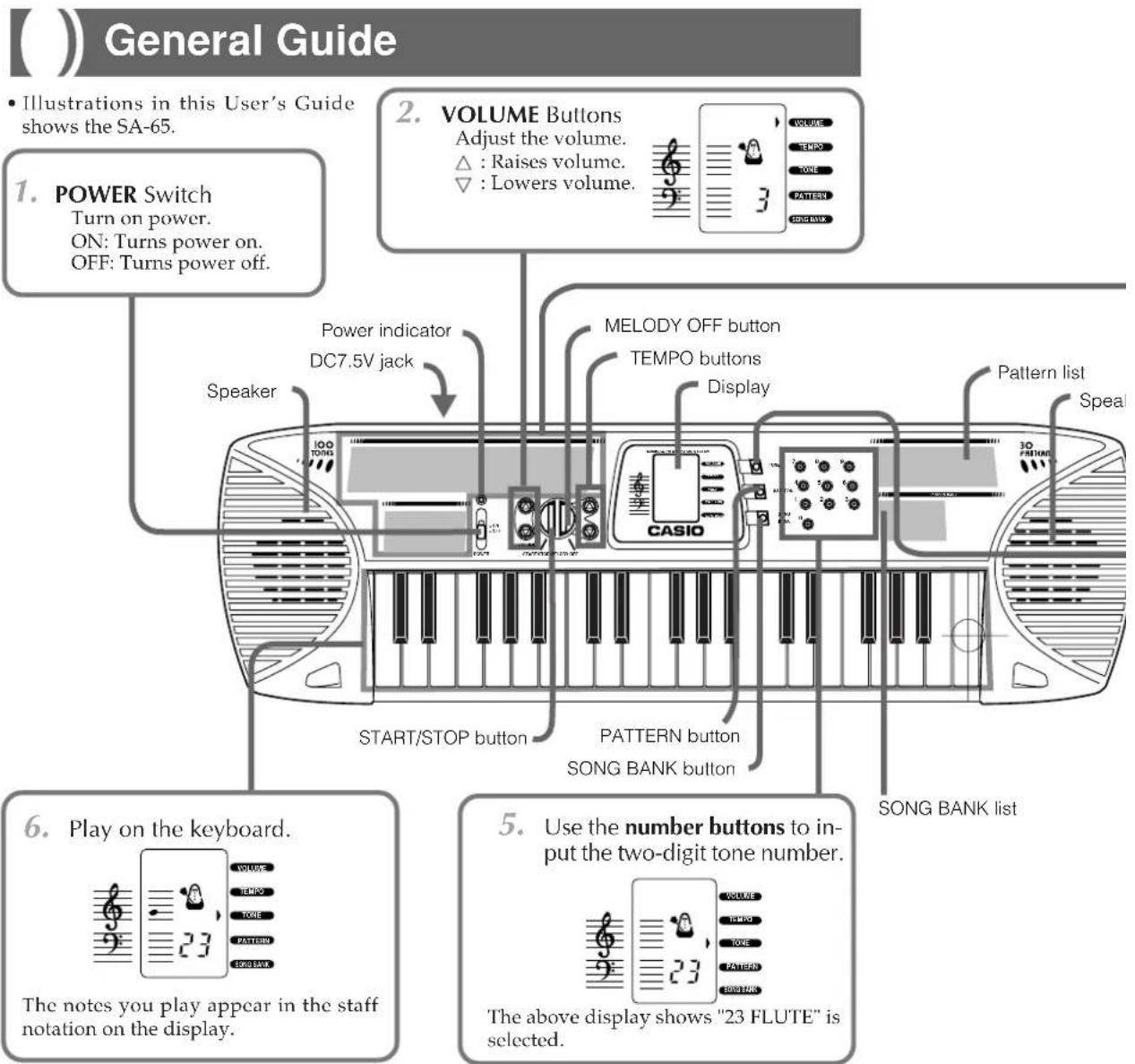 CASIO SA-65 - IMPORTANT! - 2