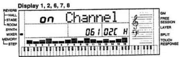 Display 1, 2, 6, 7, 8 on Channel 06:02C H G M FREE SESSION LAYER SPLIT TOUCH RESPONSE