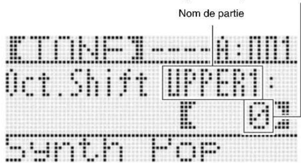 Nom de partie TONFET - --- 0 : 1111 Oct. Shift UPPERT : synth Pop