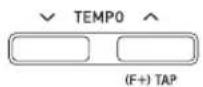 CASIO WK-6600 - Appuyez sur le bouton L-10 (TEMPO ∨) (plus lent) ou le bouton L-11 (TEMPO ∧) (plus rapide). - 1