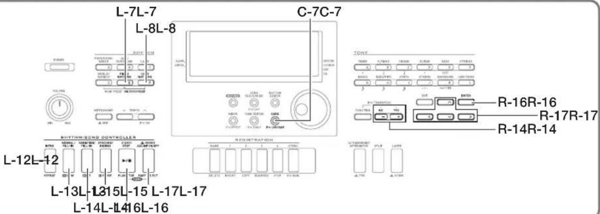 L-7L-7 L-8L-8 C-7C-7 TONE R-16R-16 R-17R-17 R-14R-14 L-12L-12 RHYTHM/SCNND CONTROLLER L-13L-L315L-15 L-17L-17 L-14L-L416L-16