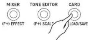 MIXER (F+) EFFECT TONE EDITOR (F+) SCALE CARD LOAD/SAVE