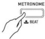 CASIO WK-6600 - Appuyez sur le bouton L-9 (METRONOME). - 1