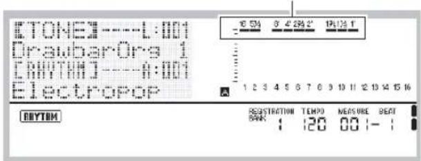 CASIO WK-7600 - Press the R-12 ([L] DRAWBAR ORGAN) button to select the drawbar organ tone group. - 1