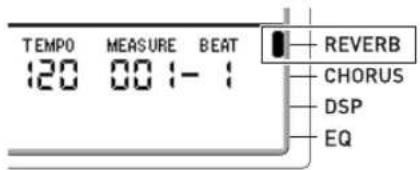 TEMP0 MEASURE BEAT 120 00: - 1 REVERB CHORUS DSP EQ