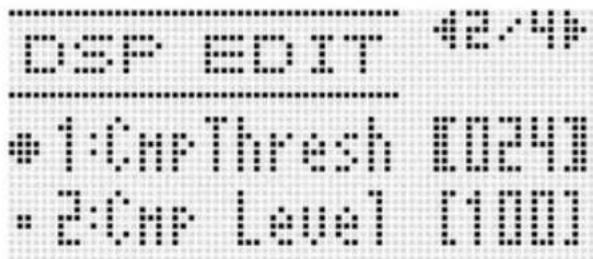 Pixelated text image displaying fragmented and distorted characters, possibly from a document or interface