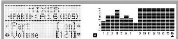 Scanned document with a bar chart and a grid layout, showing numerical data for categories 1 through 16.