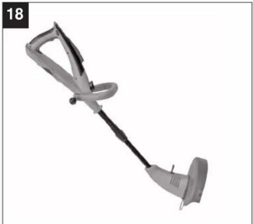 Metal detector device with handle and base, shown against white background.