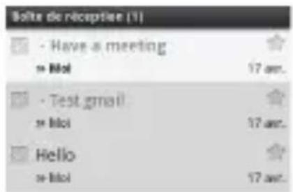 Bolte de réceptise (1) - Have a meeting » Bloi 17 an.. - Test gmail » Bloi 17 an.. Hello » Bloi 17 an..