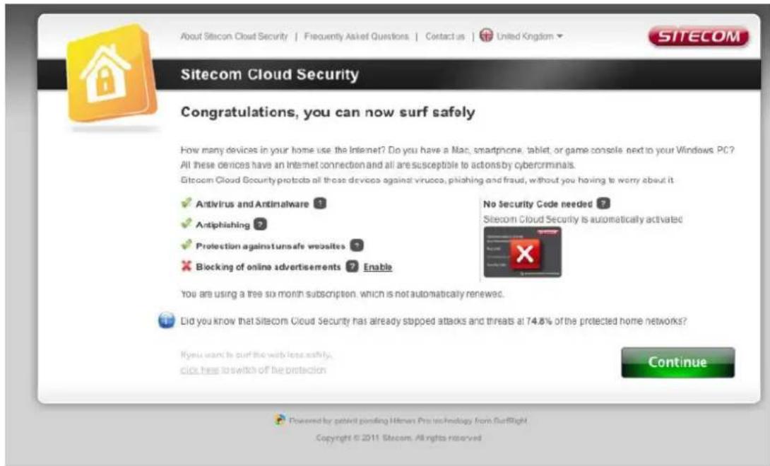 SITECOM WLR-6100 - Activating Sitecom Cloud Security - 1