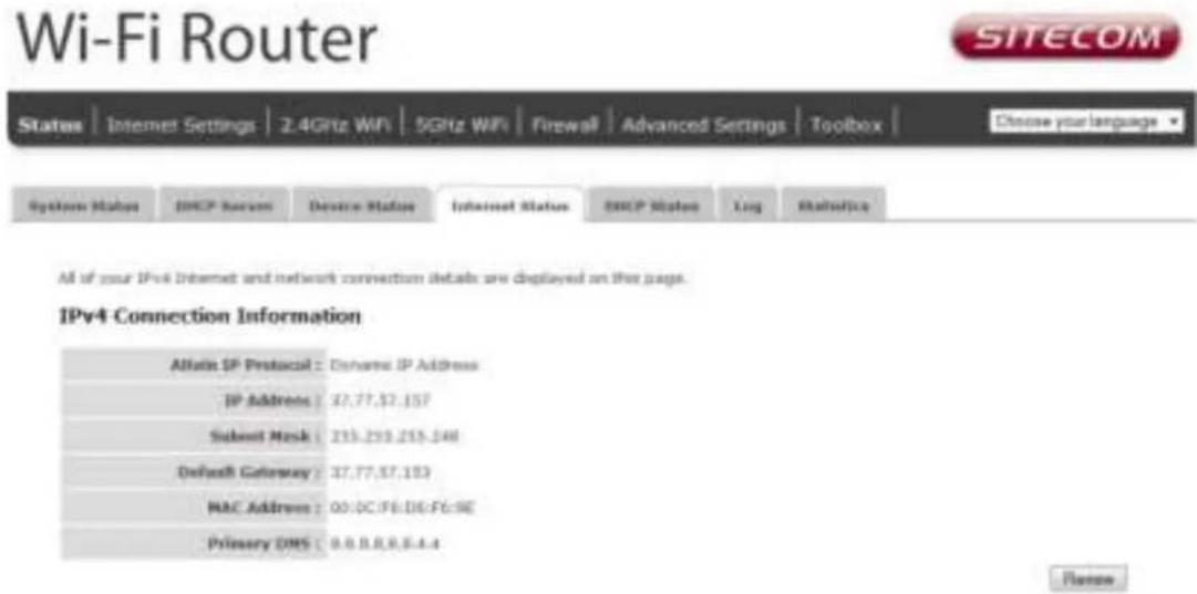 SITECOM WLR-7100 - Internet Status - 1
