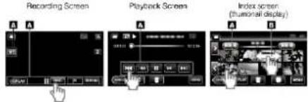 JVC Everio GZ-EX310 - Using the Touch Screen - 1