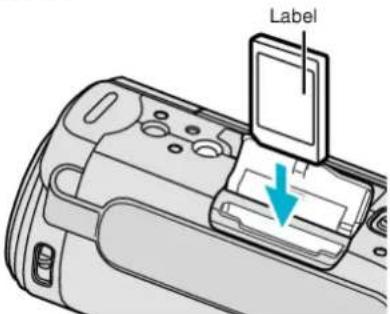 JVC Everio GZ-EX310 - Inserting an SD Card - 3