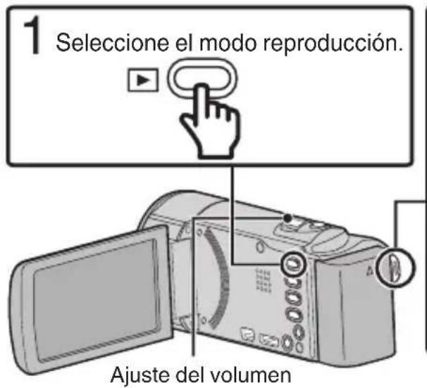 1 Seleccione el modo reproducción. Ajuste del volumen