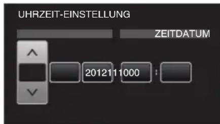 UHRZEIT-EINSTELLUNG ZEITDATUM 2012111000 :