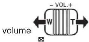 - VOL.+ volume W T