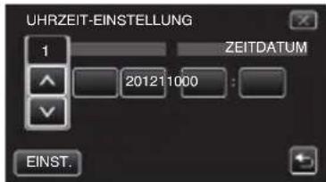 UHRZEIT-EINSTELLUNG 1 ZEITDATUM 201211000 EINST.