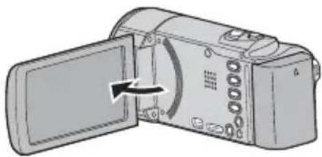 JVC Everio GZ-EX310BE - Откройте ЖК-монитор. - 1