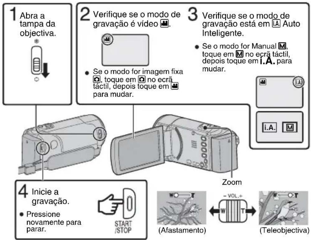 JVC Everio GZ-EX315SE - Para alterar a definição - 1