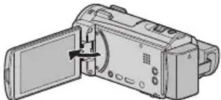 JVC Everio GZ-EX510BE - Откройте ЖК-монитор. - 1