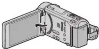 JVC Everio GZ-GX1BE - Aprire il monitor LCD. - 1