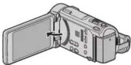 JVC Everio GZ-GX1BE - Open de LCD-monitor. - 1